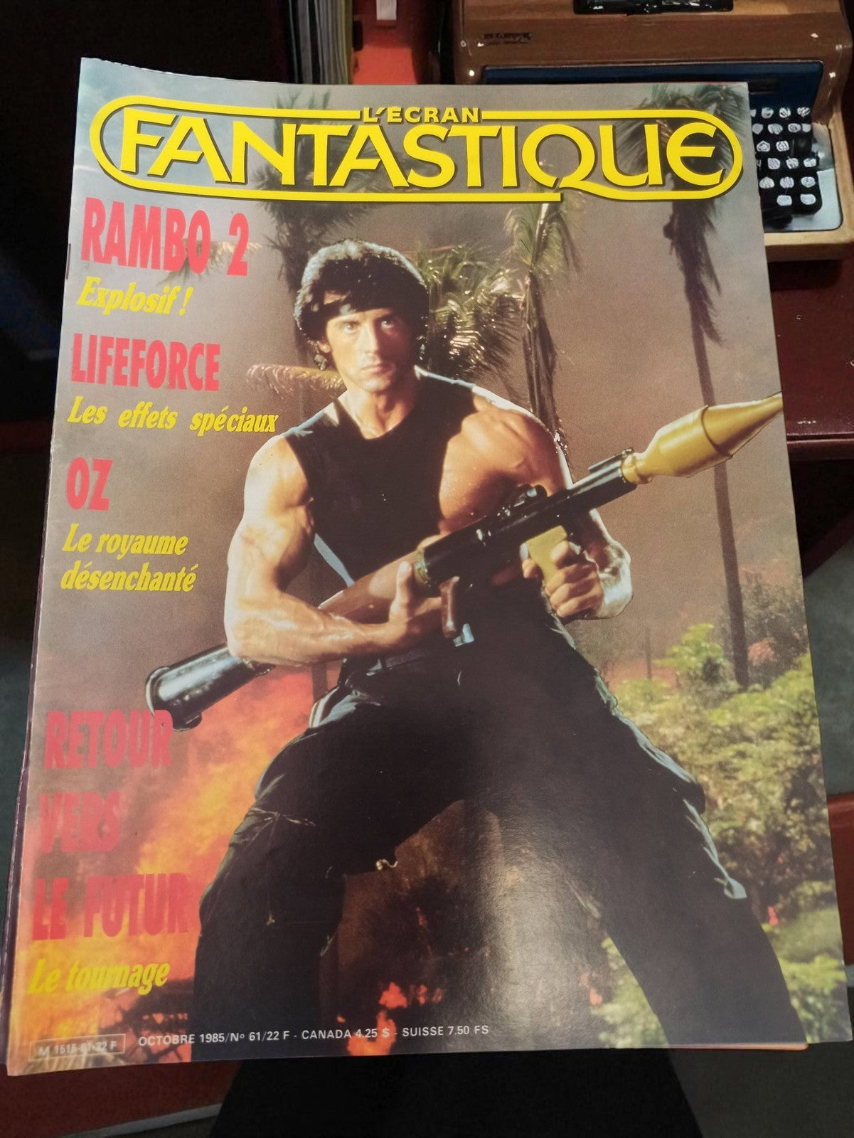 Magazine cinéma L'Écran Fantastique octobre 1985 vintage Rambo Retour vers le fu