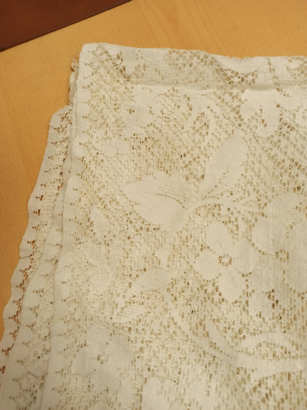 Rare set de linge de table ancien brodé dentelle crochet vintage fin XIXe