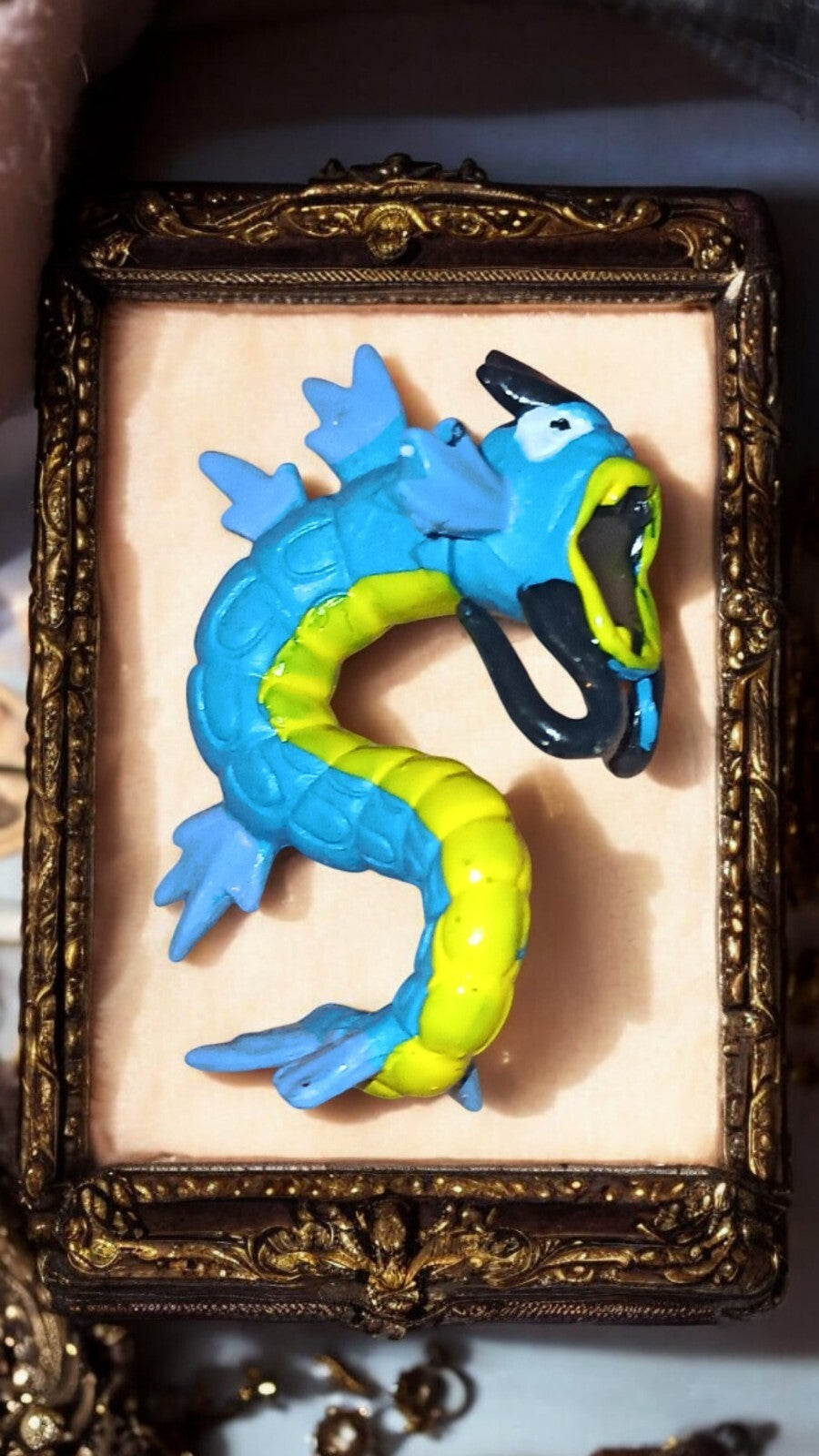Figurine PVC Léviator Pokémon bleu jaune 2005-2006 vintage rare R/LW