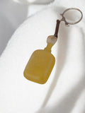 Porte-clés ancien Javel X.50 rétro jaune publicitaire vintage rare