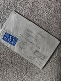 Lettre affranchie 1952 timbre GB bleu 4d Par Avion philatélie (Ref 1)