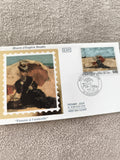 Lettre premier jour Eugène Boudin Femme à l’ombrelle CEF timbre ancien FDC