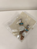 Paire de boucles d?oreilles rétro ancienne, marque française, deadstock, bijou v