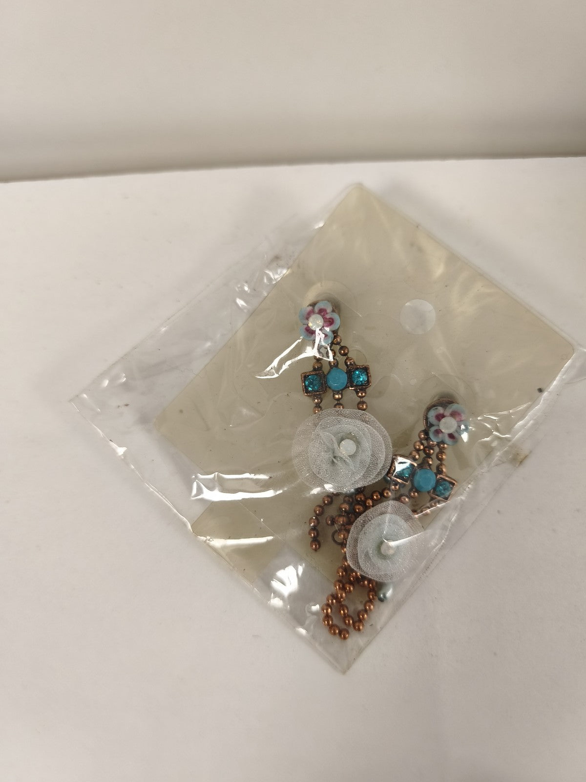 Paire de boucles d?oreilles rétro ancienne, marque française, deadstock, bijou v