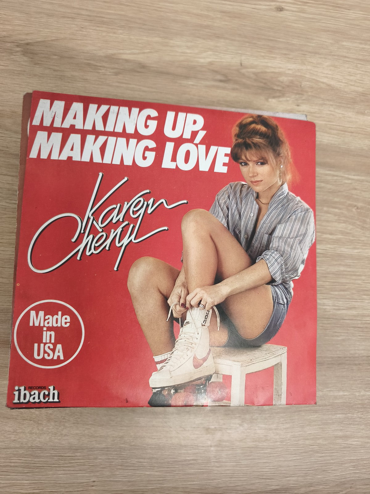 Vinyle 45T Karen Cheryl "Making Up, Making Love" pochette rouge USA ibach