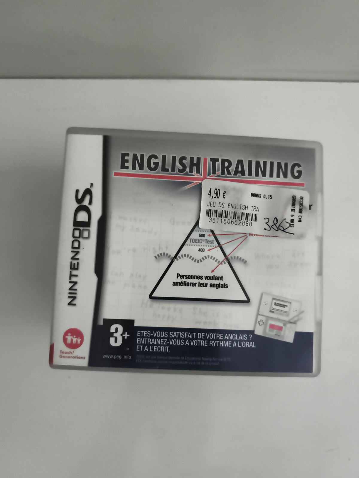 Jeu Nintendo DS English Training boîte, apprentissage anglais, 3+, Nintendo