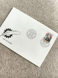 Lettre premier jour Finlande 1984 FDC cachet Helsinki timbre travail philatélie