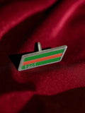 Pin's publicitaire vintage rectangle vert rouge badge rétro ancien occasion