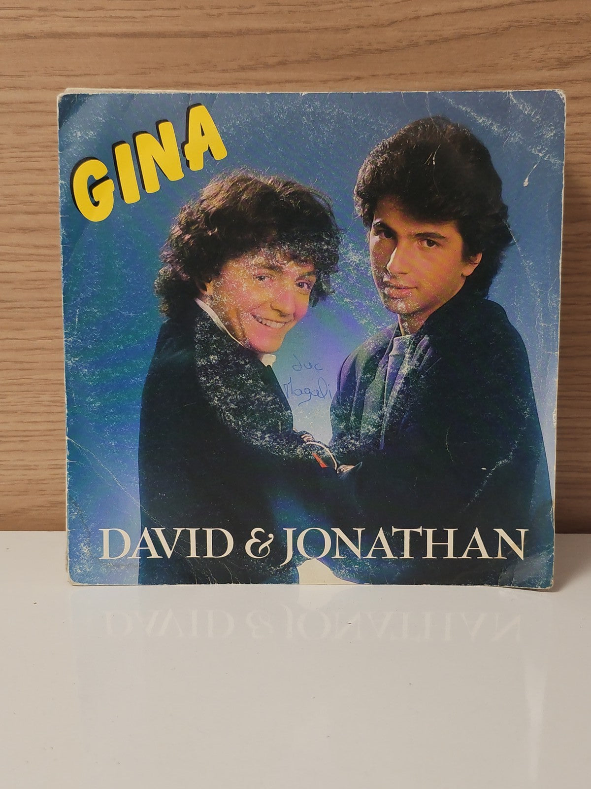 Vinyle 45 tours rétro Gina ancien disque vintage collection musique occasion
