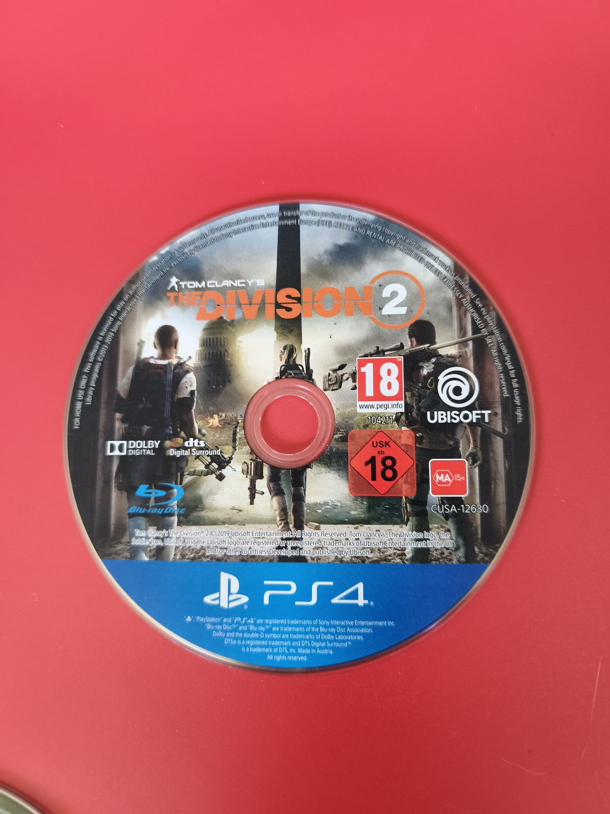 Jeu PS4 Tom Clancy's The Division 2 ? CD seul, version française, compatible Pla