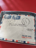 Ancienne enveloppe oblitérée airmail Beyrouth Paris philatélie collection
