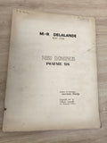 Ancien livre partitions Delalande Nisi Dominus violon piano 1957 édition