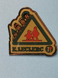 Pin's vintage E.Leclerc enfants signalisation triangle rétro collection (Ref 4)