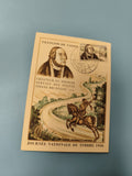 Ancienne carte postale philatélie oblitérée Journée du Timbre 1956 François de T