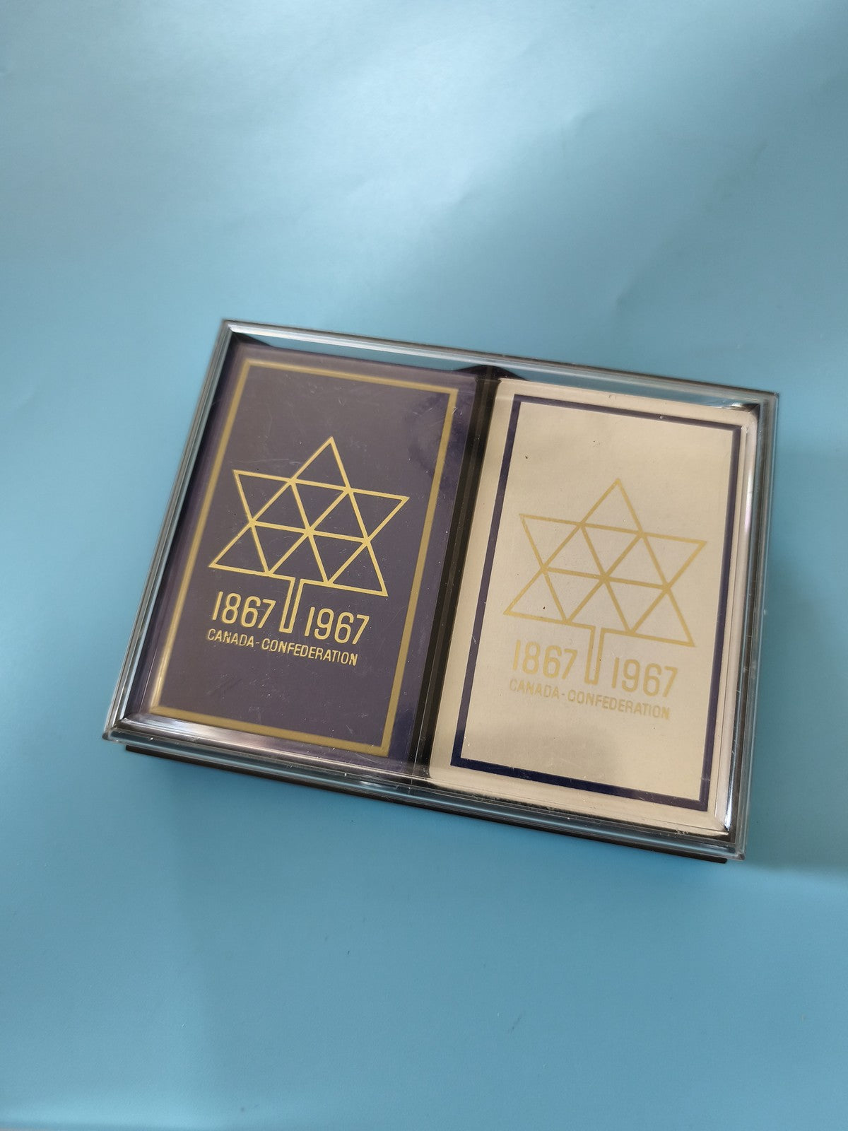 Jeu de cartes vintage Canada Confédération ancien neuf collection rétro