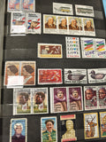 Lot anciens timbres oblitérés USA vintage ? personnages, art, sport, années 80