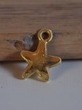 Pendentif étoile vintage métal doré années 50 charm bijouterie rétro
