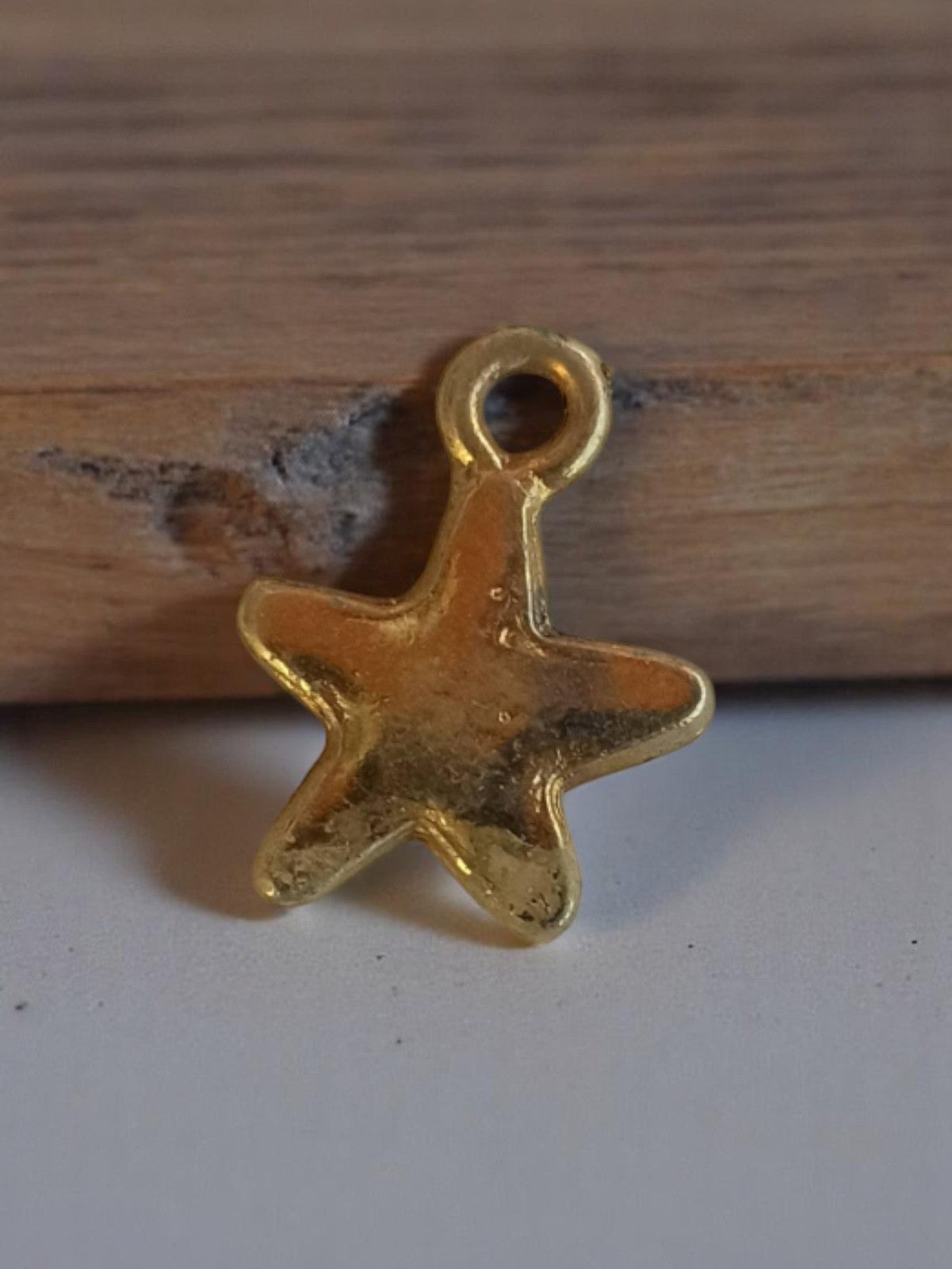 Pendentif étoile vintage métal doré années 50 charm bijouterie rétro