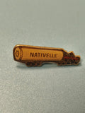 Pin's vintage Nativelle camion citerne jaune collection transport ancien