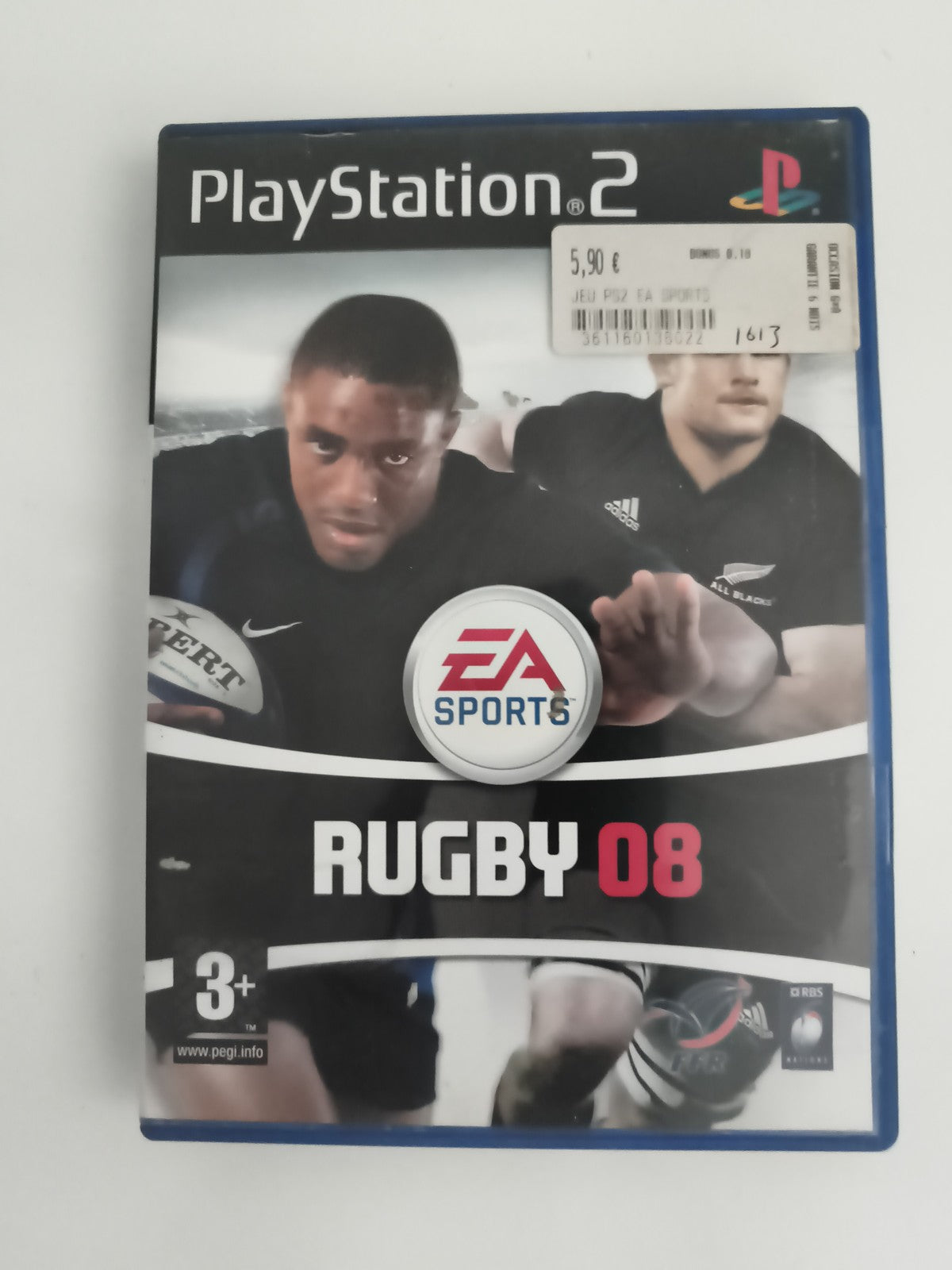 Jeu PlayStation 2 Rugby 08 EA Sports, jaquette All Blacks, PS2 PAL