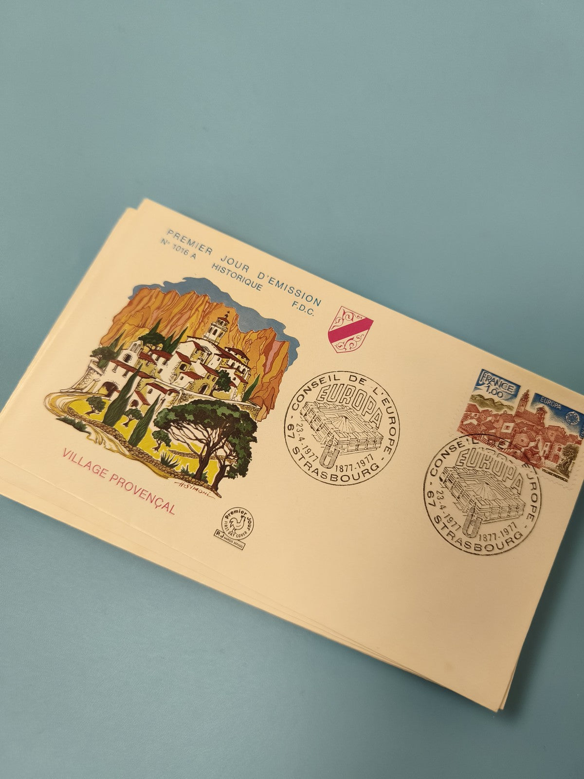 Enveloppe FDC premier jour d?émission Village Provençal oblitérée Strasbourg
