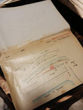 Plan ancien Marseille travaux publics 1930-40, document vintage hydraulique
