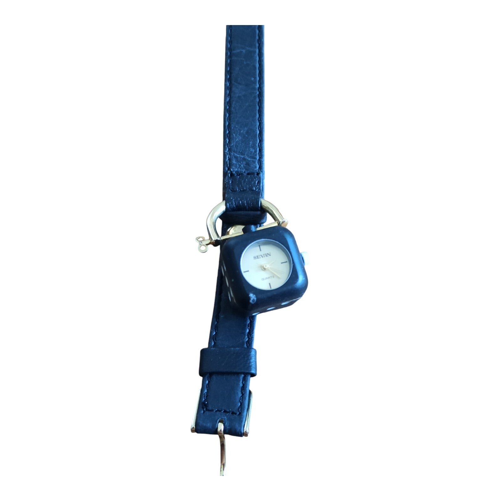 Montre Sevan Dé Quartz vintage noire collector, cadran fantaisie rare
