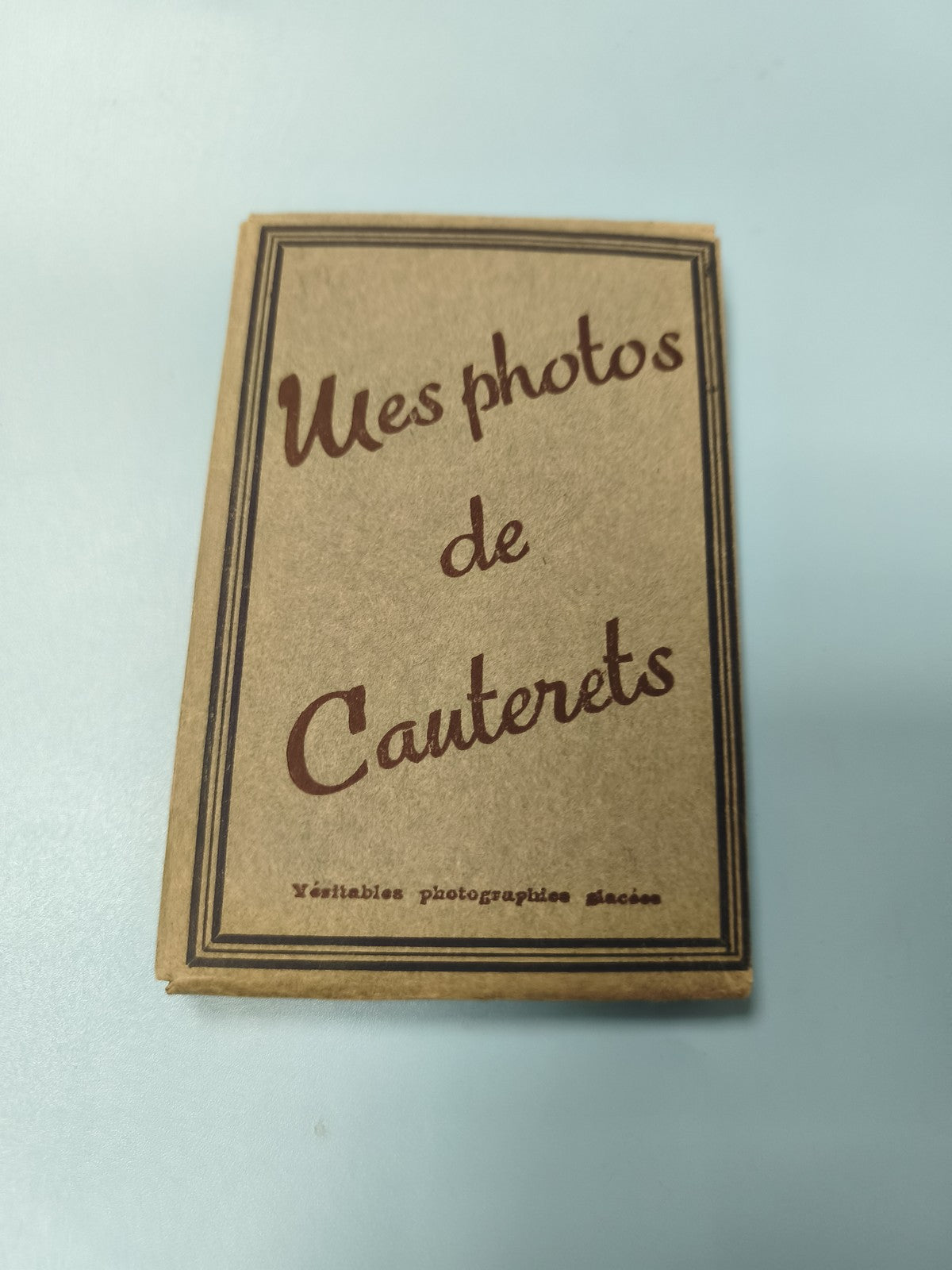 Lot anciennes photographies Cauterets vintage, étui cartonné collection