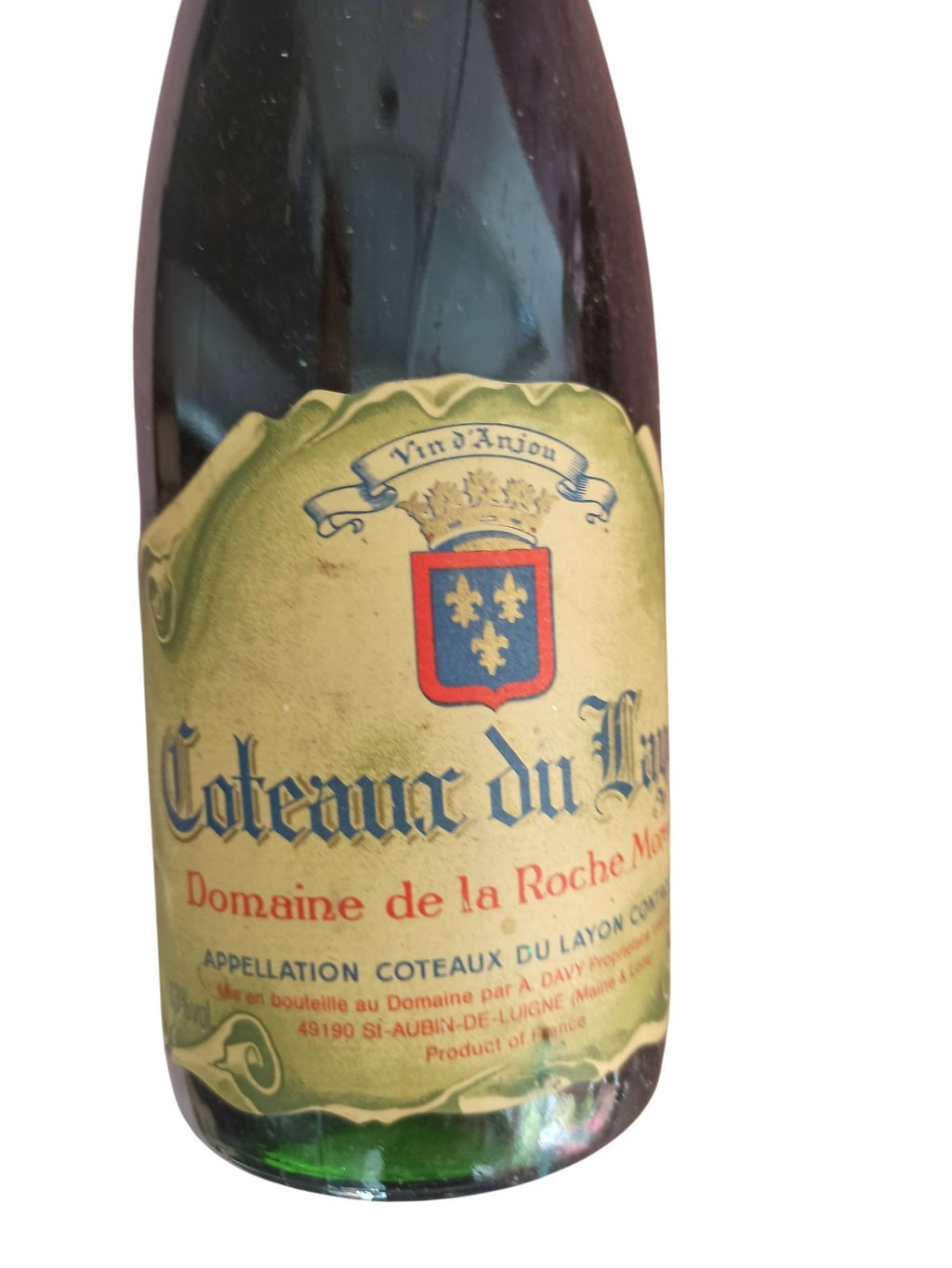Bouteille vin ancien Coteaux du Layon 1986 Domaine Roche Mortier Loire