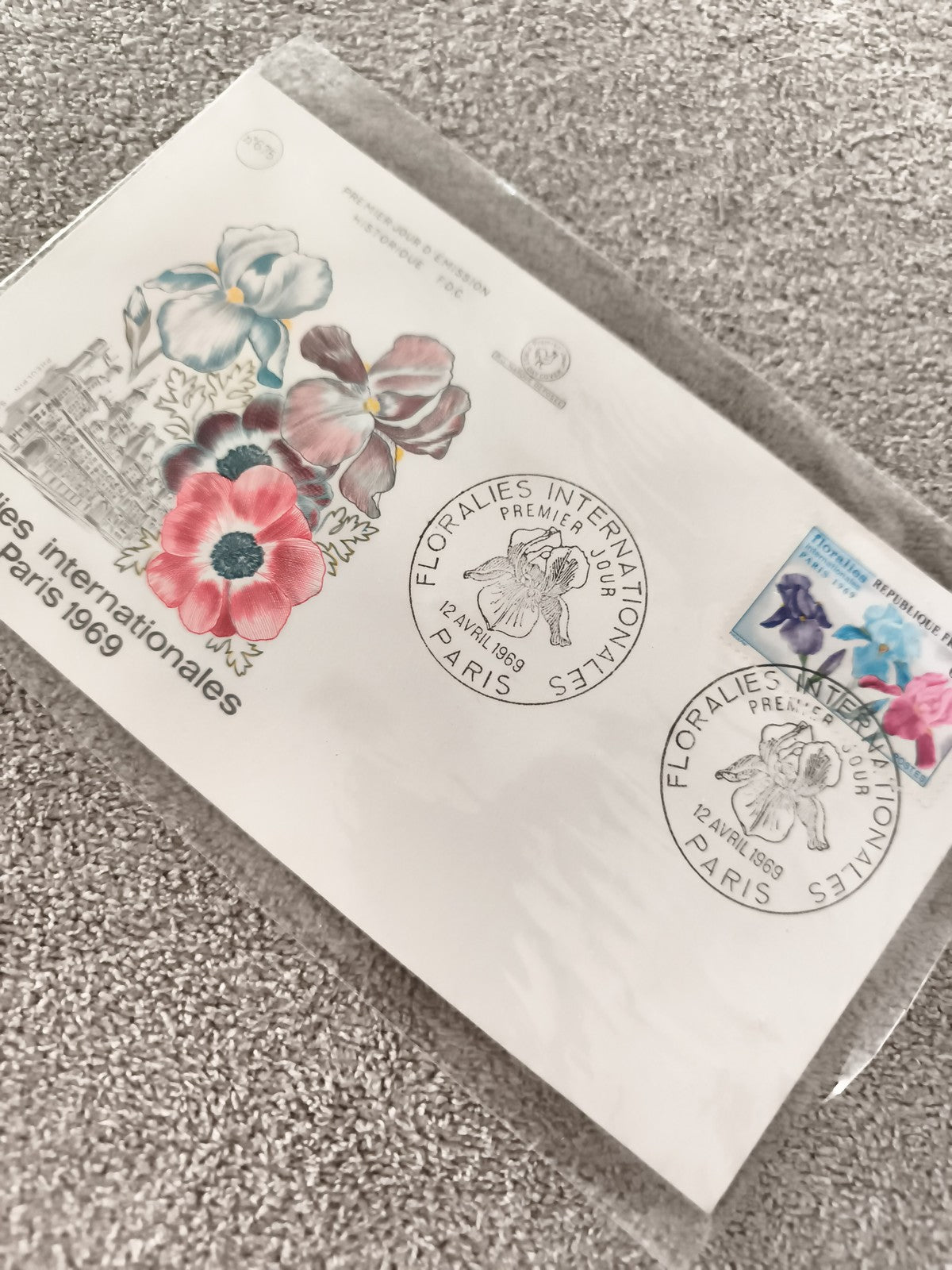 Lettre FDC Florales Internationales Paris 1969 premier jour ancien philatélie