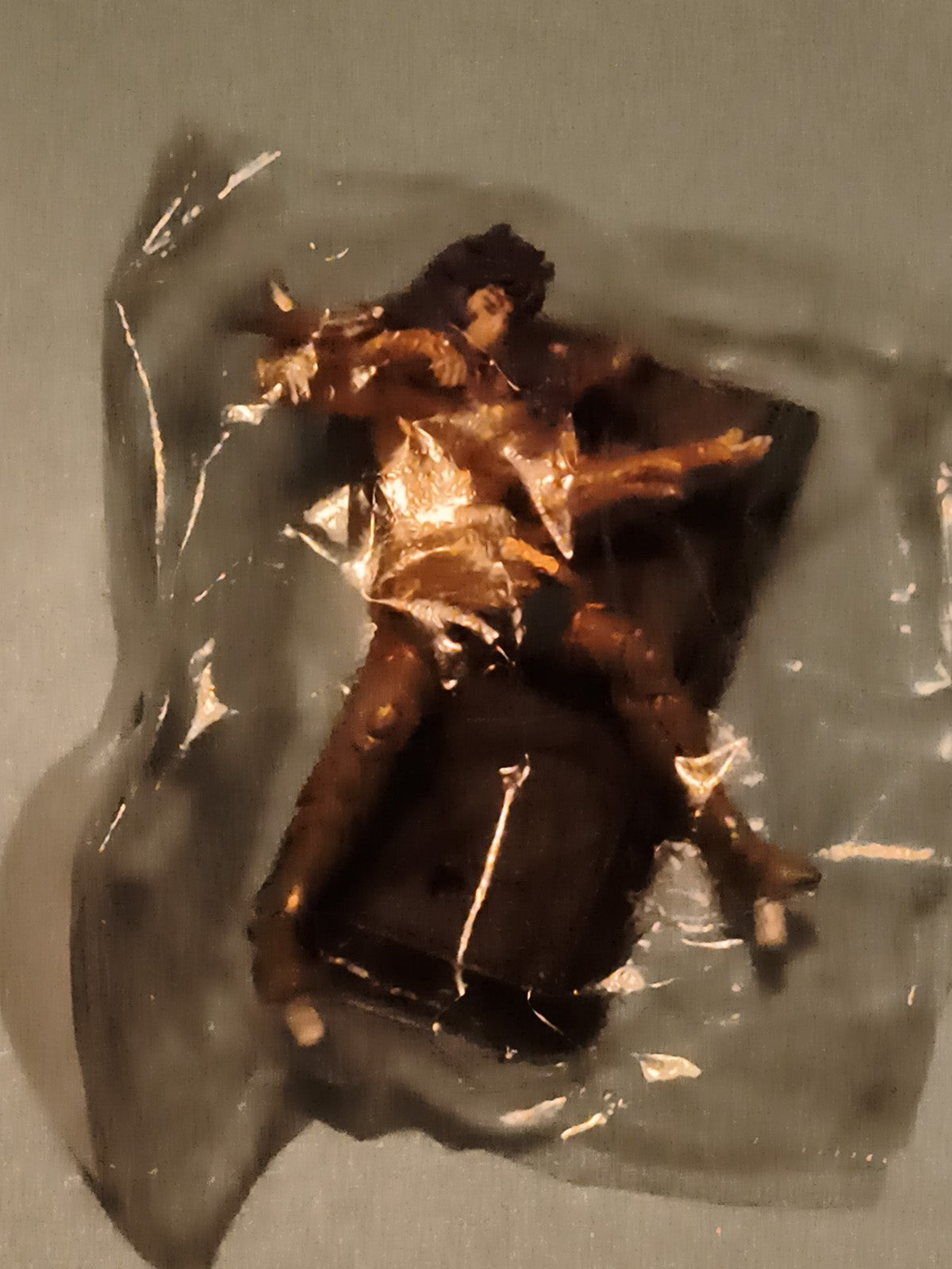 Figurine Saint Seiya bronze doré personnage chevalier sous sachet