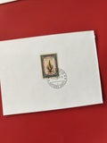 Carte postale philatélie timbre Genève Nations Unies flamme droits de l?homme
