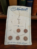 Boutons anciens vintage Haute Nouveauté, lot 5, relief perlé, France