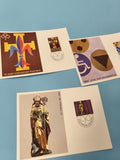 Lot de cartes postales timbrées Liechtenstein motifs colorés et thématiques