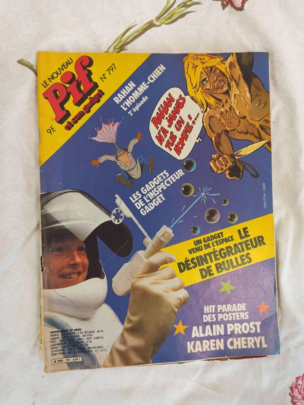 Magazine Pif Gadget n°797 vintage années 80 Rahan désintégrateur de bulles