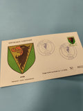 Enveloppe FDC Gabon Oyem 1971 blason aigle, timbre 1er jour numérotée