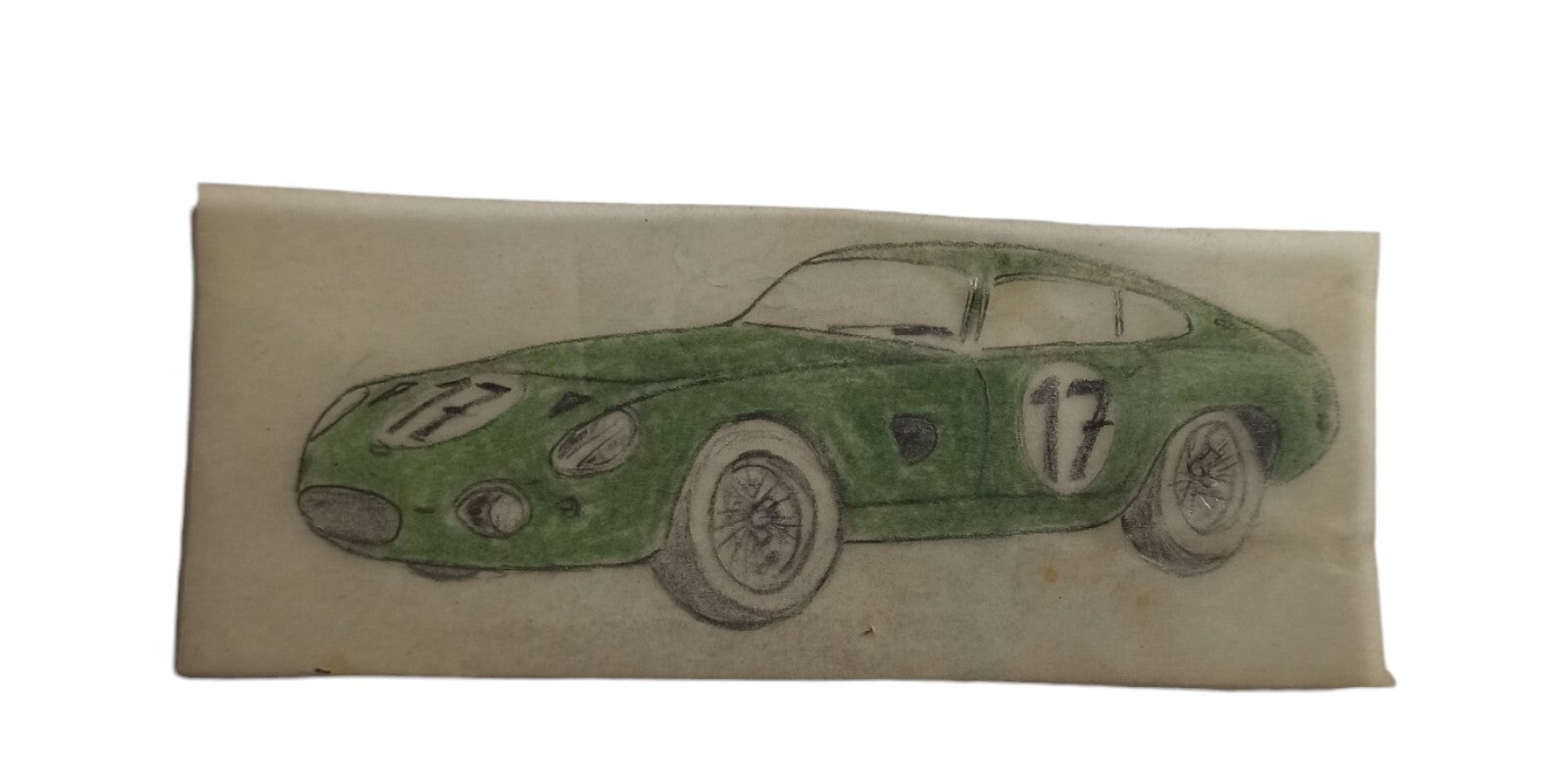 Plan de conception Scalextric Dinky Toys calque dessin voiture verte 17