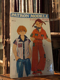 Rare patron couture vintage enfant, Patron Modèle, rétro années 70, 7-9 ans