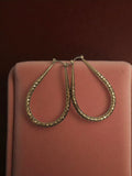 Paire ancienne boucles d?oreilles vintage plaquées or rétro collection bijoux