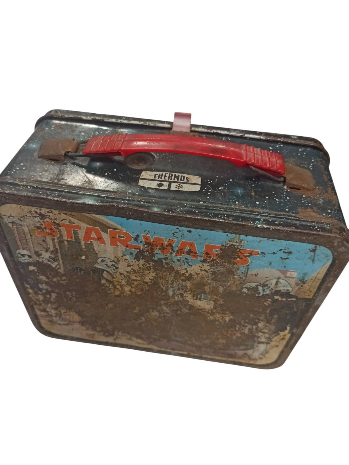 Boîte à lunch Star Wars vintage 1977 métal, X-Wing, ancienne lunchbox