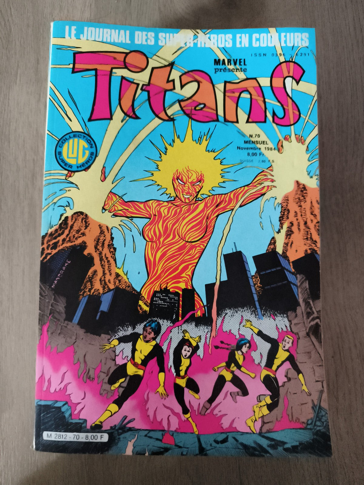 Comic Titans n°70 Marvel 1984, ancien magazine super-héros Lug, vintage