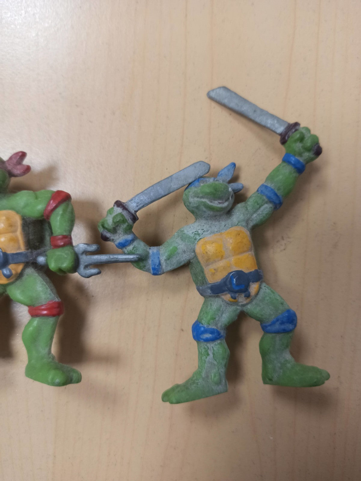 Figurines Tortues Ninja vintage années 90 lot 2 TMNT rétro jouets anciens
