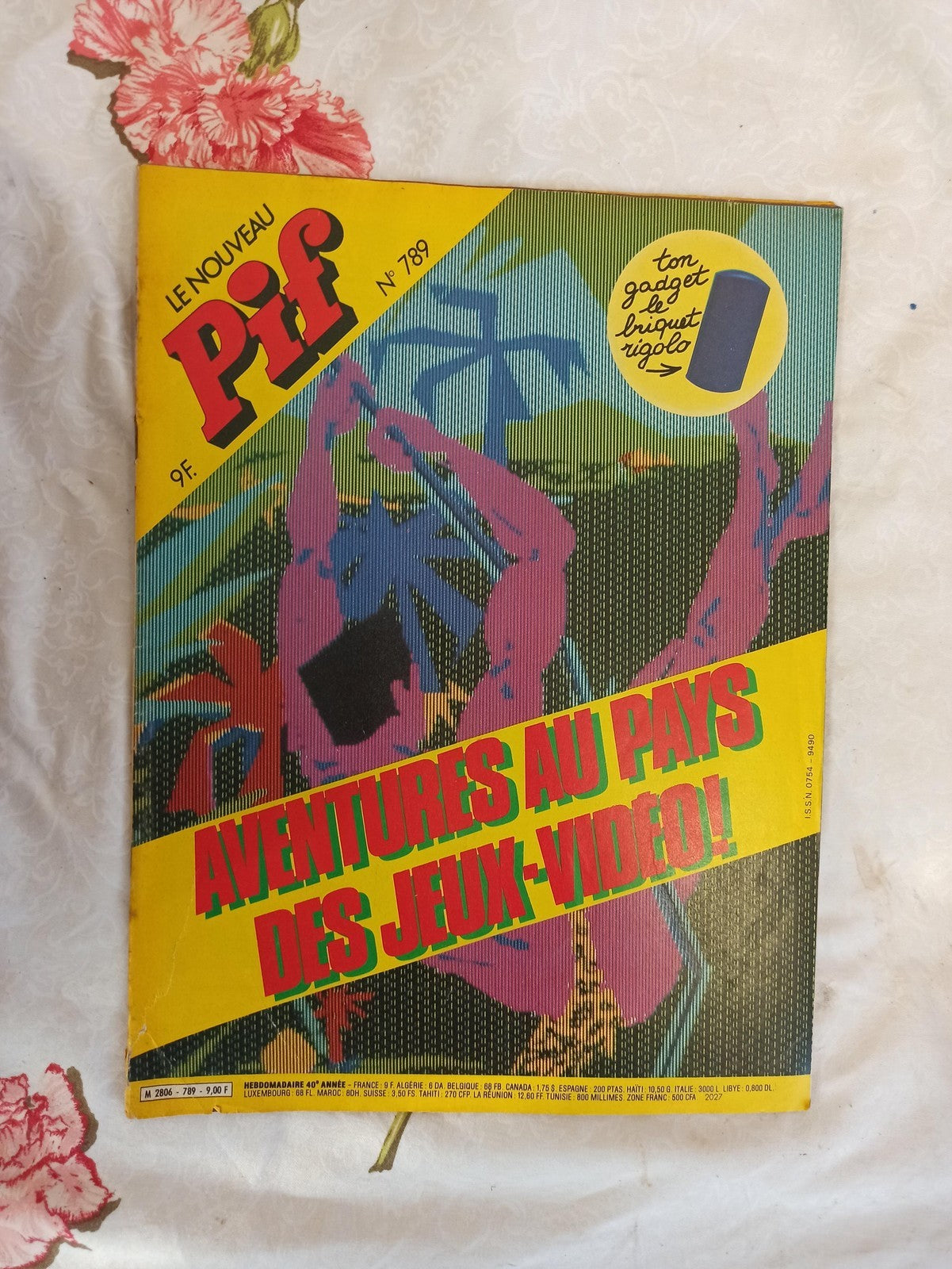 Magazine Pif n°789 vintage années 80, couverture jeux vidéo, presse jeunesse rét