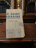 Livret ancien religieux Le Saint Rosaire 1948 vintage rétro prière catholique