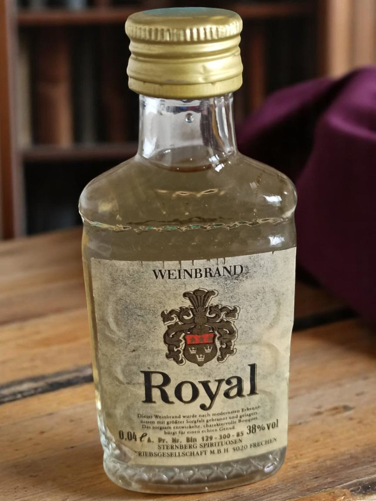 Mignonette Weinbrand Royal vintage alcool mini bouteille 0,04L 38% vol