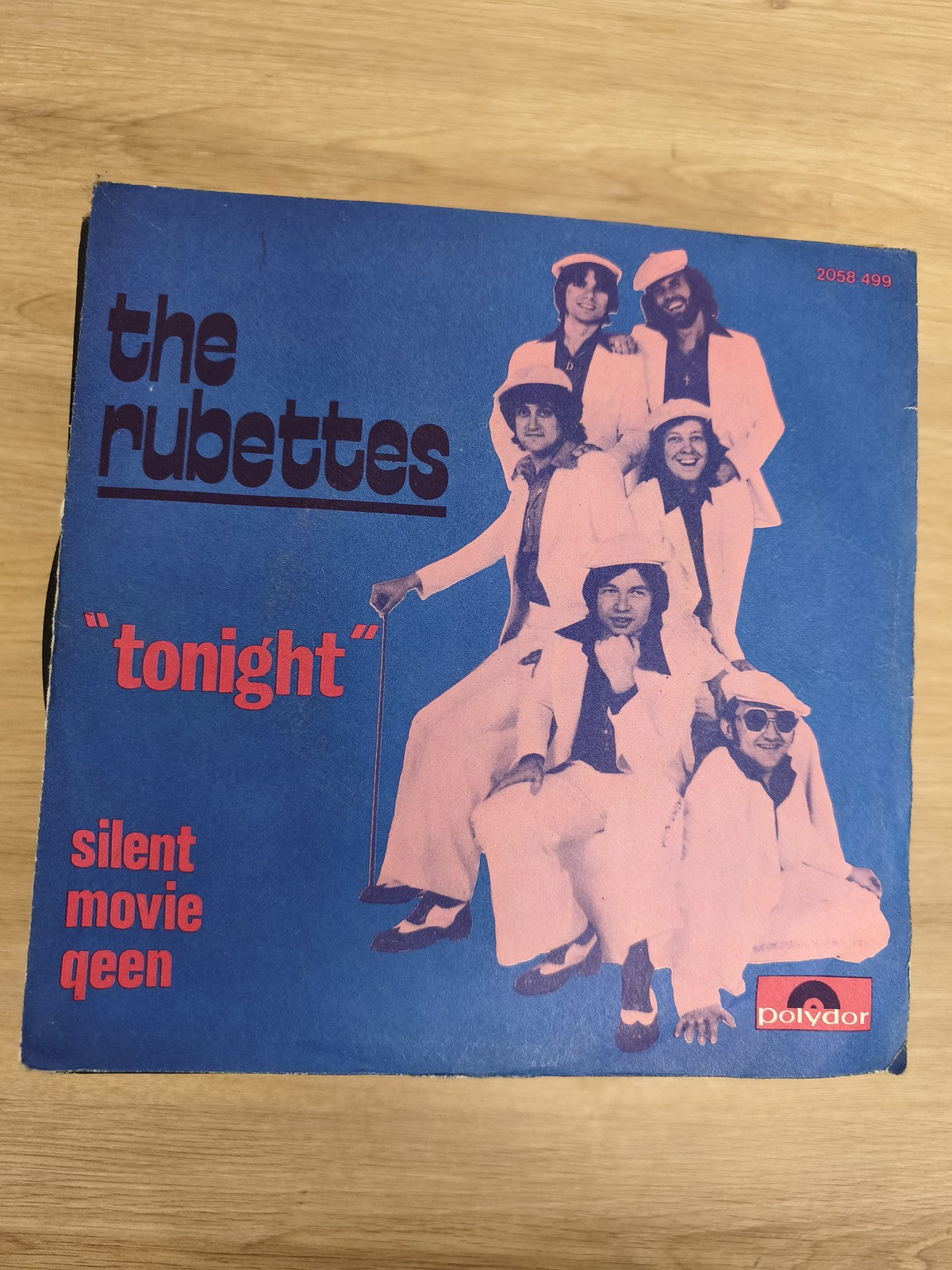 Vinyle 45 tours The Rubettes Tonight Silent Movie Queen pochette bleue Polydor