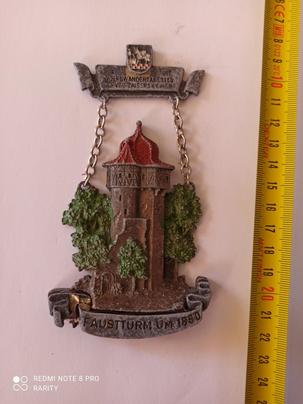 Plaque murale décorative château Faustturm VOLKSWANDERTABE style 1880