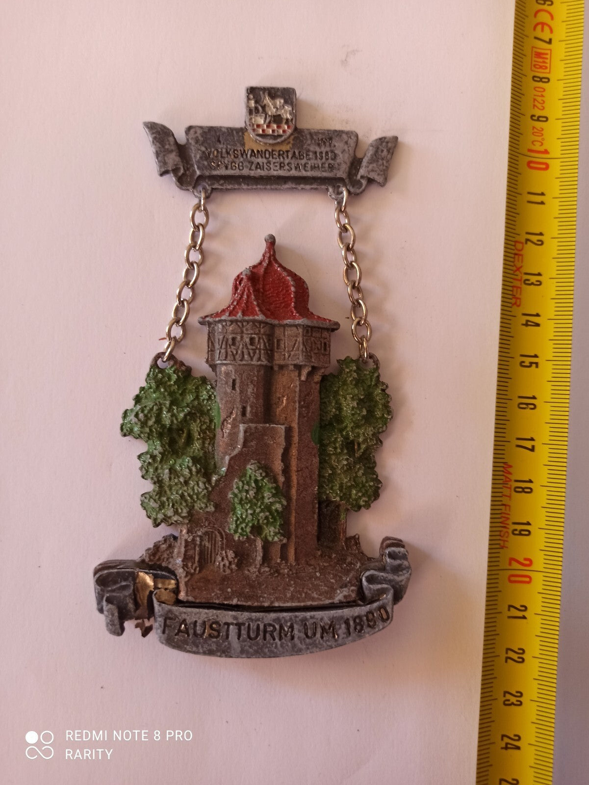 Plaque murale décorative château Faustturm VOLKSWANDERTABE style 1880