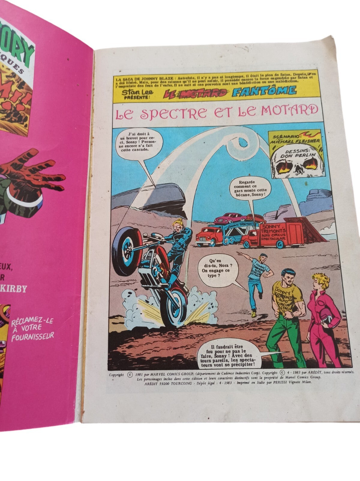Comics vintage Le Spectre et le Motard Fantôme Marvel France