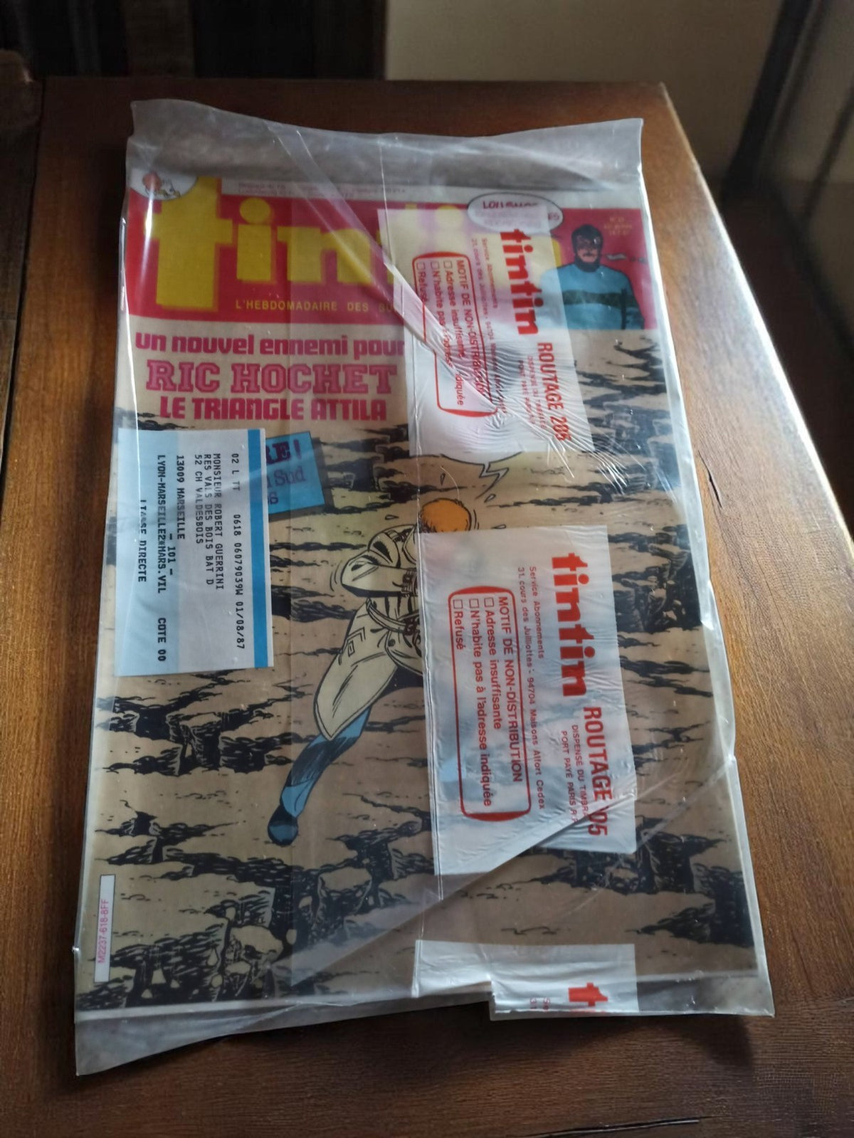 Magazine Tintin vintage sous blister neuf édition collector Ric Hochet